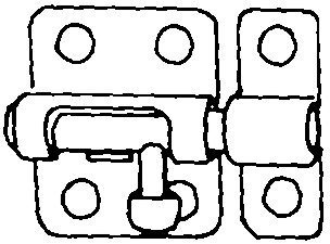 (image for) Window Bolt V833-2" Dull Brass