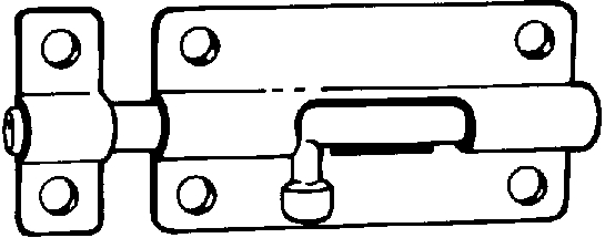 (image for) Barrel Bolt V834 2-1/2" Znc