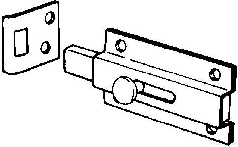 (image for) Surface Bolt V860-3"brt Brs