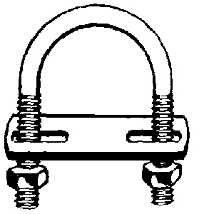 (image for) U-Bolt 1/4x2.25#132 Znc 2190bc