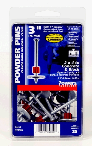 (image for) Power Fast 3" Pin W/Wshr 25/Pk