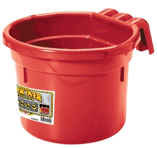 (image for) Feed Pail 8-Qt Hook-Over Red