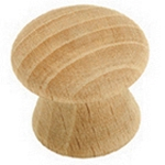 (image for) Knob 1-1/4" Wood Mushroom