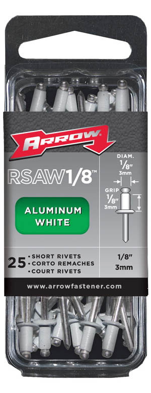 (image for) Rivet Short Alum White 1/8x1/8