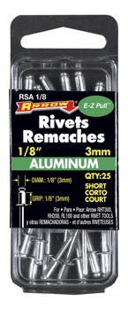 (image for) Rivet Short Alum 1/8x1/8 100pk