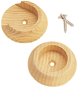 (image for) Pole Socket Wood W/Screws 2/Pk