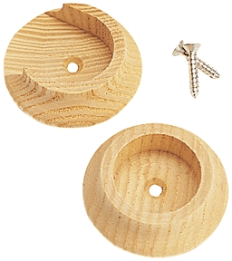 (image for) Pole Socket Wood W/Screws Bulk