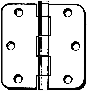 (image for) Hinge 4" Us4 1/4 Radius Pr