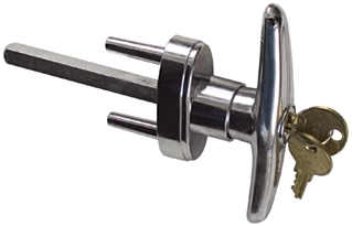 (image for) Garage Locking T-Handle Chrome