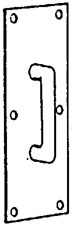 (image for) Pull Plate V1985 3.5x15" Alum