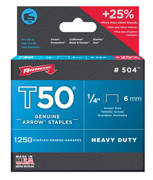 (image for) Staple 1/4" F/T50 1250/Pk