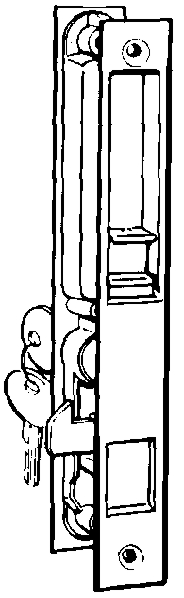 (image for) Lock Set Patio Door Flush Kd