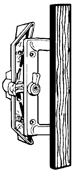 (image for) Lock Patio Door W/Oak Handle
