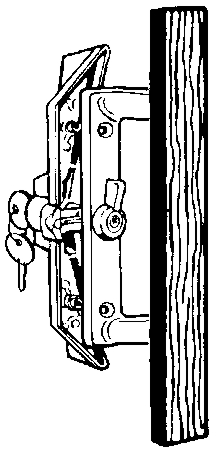 (image for) Lock Patio Door W/Oak Handle