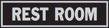 (image for) Sign 2x8 "rest Room"