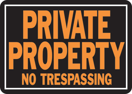 (image for) Sign 10x14 "private Property"