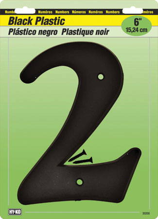 (image for) Number 6" #2 Black Plastic