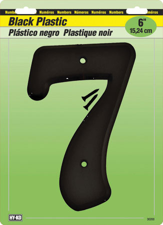 (image for) Number 6" #7 Black Plastic