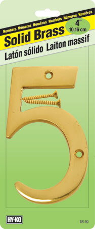 (image for) Number 4" #5 Solid Brass