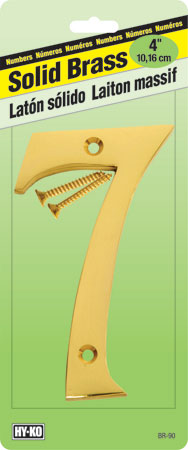 (image for) Number 4" #7 Solid Brass
