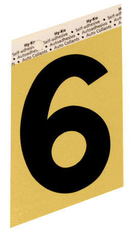 (image for) Number 3.5" #6 Gold Alum