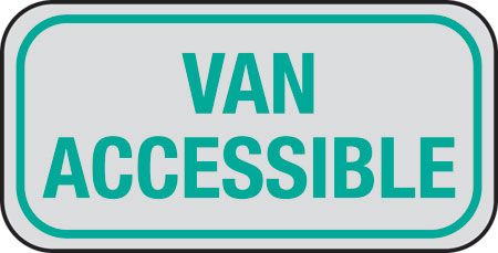 (image for) Sign 12x6 "van Accessible"