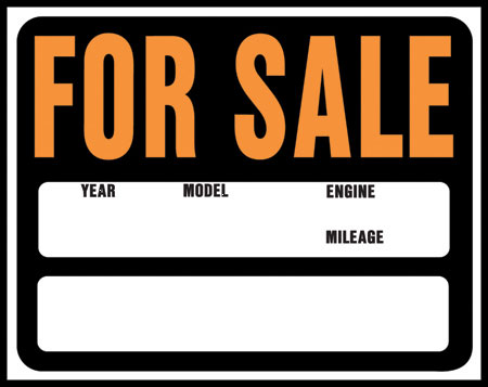 (image for) Sign 15x19 "auto For Sale"