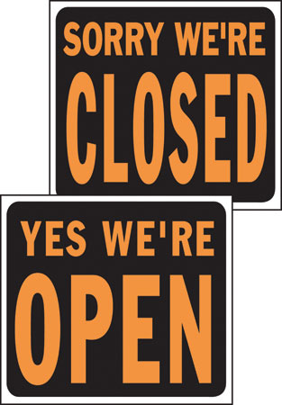(image for) Sign 15x19 "open/Close"