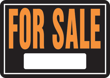 (image for) Sign 10x14 "for Sale"aluminum