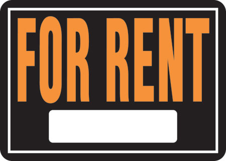 (image for) Sign 10x14 "for Rent" Aluminum
