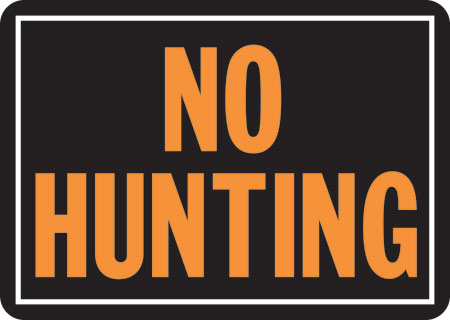(image for) Sign 10x14 "no Hunting" Alum