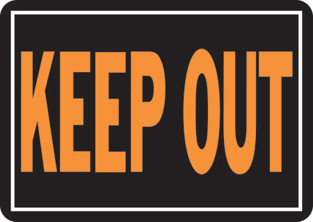 (image for) Sign 10x14x "keep Out" Alum