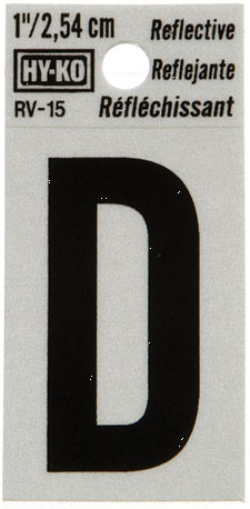 (image for) Letter 1"'D' Reflective Vinyl