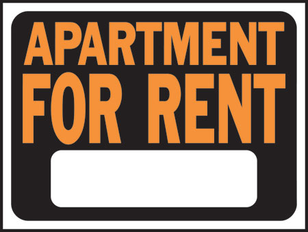 (image for) Sign "apartment For Rent"