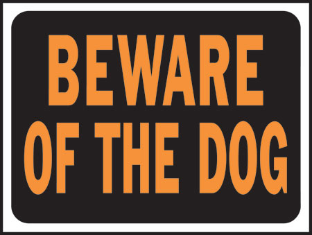 (image for) Sign "beware Of Dog"