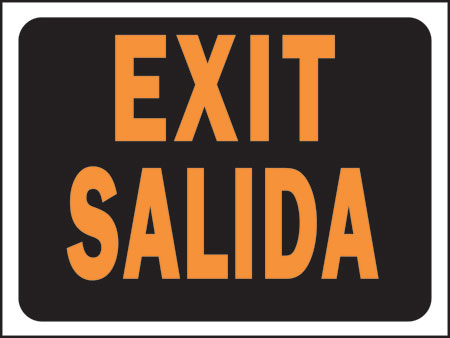 (image for) Sign "exit"bilingual
