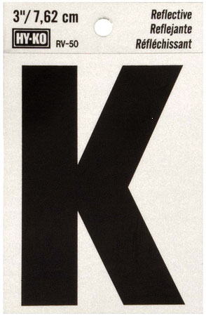 (image for) Letter 3" K Reflective Vinyl