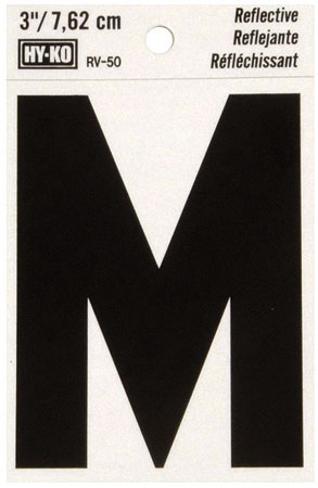 (image for) Letter 3" M Reflective Vinyl