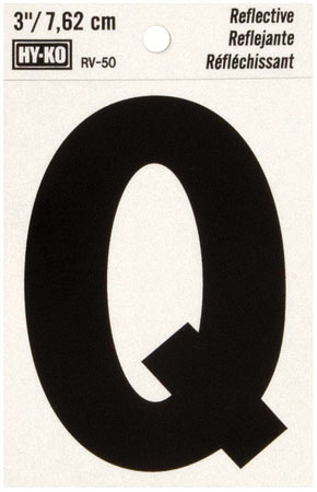 (image for) Letter 3" 'Q'Reflective Vinyl