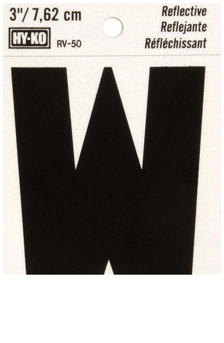 (image for) Letter 3" 'W'Reflective Vinyl