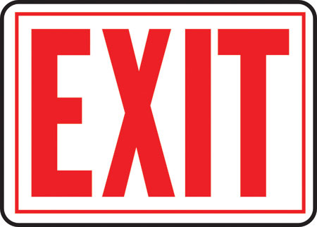 (image for) Sign 10x14 "exit" Aluminum