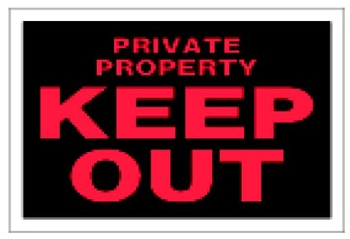 (image for) Sign 8x12 'Keep Out Priv Prop'