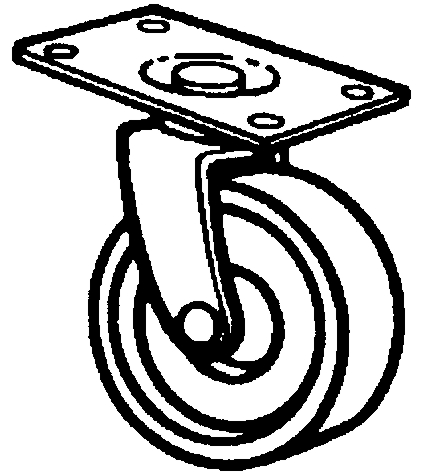 (image for) Casters: Furniture, Plate Mount