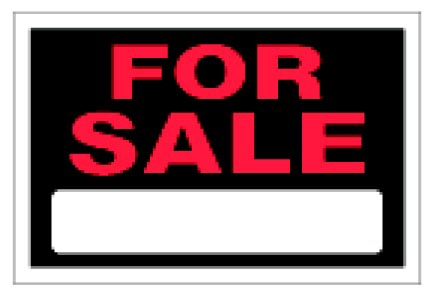 (image for) Sign 15x19 'For Sale'