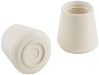 (image for) Leg Tip 1-1/8"off-Wht Rbr Bulk