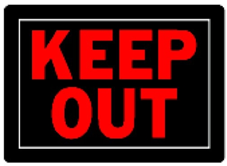 (image for) Sign 10x14 'Keep Out'