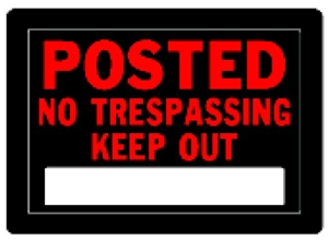 (image for) Sign 10x14 'Posted Keep Out'