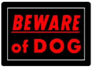 (image for) Sign 10x14 'Beware Of Dog'