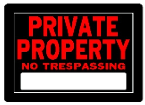 (image for) Sign 10x14 'Private Property'