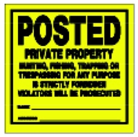 (image for) Sign 11x11 'Posted Priv Prop'